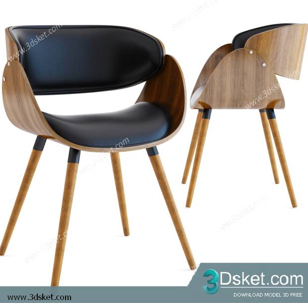 3D Model Arm Chair Free Download 461