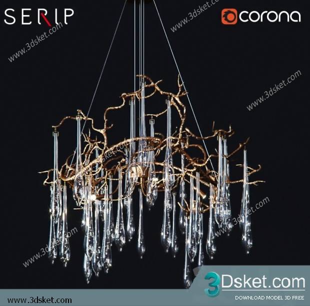 Free Download Ceiling Light 3D Model 0457