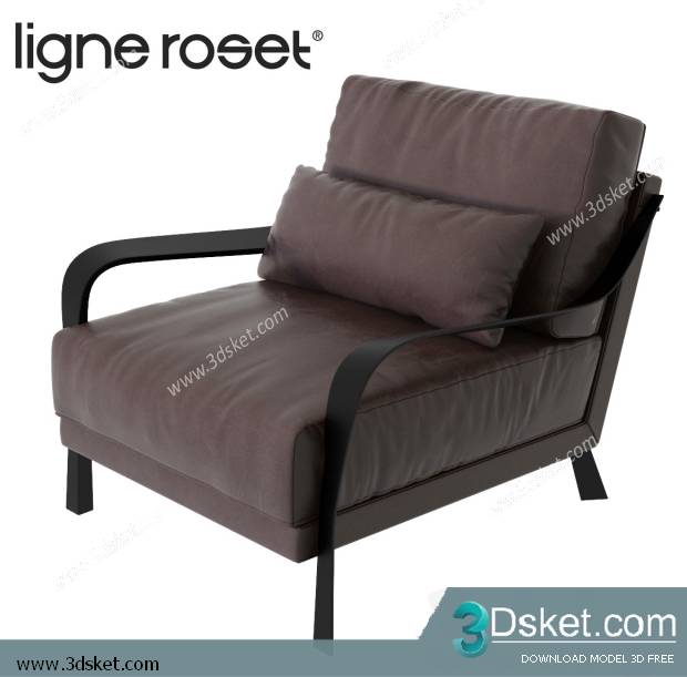 3D Model Arm Chair Free Download 089