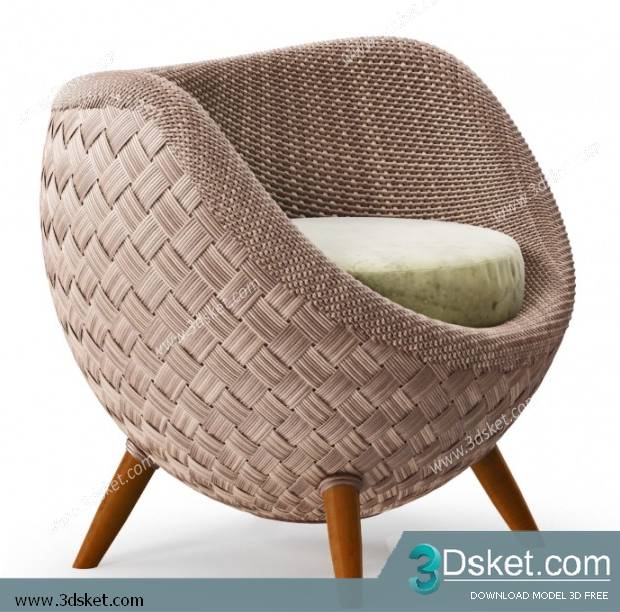 3D Model Arm Chair Free Download 462