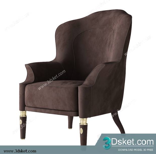 3D Model Arm Chair Free Download 464