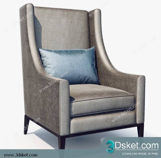 3D Model Arm Chair Free Download 466