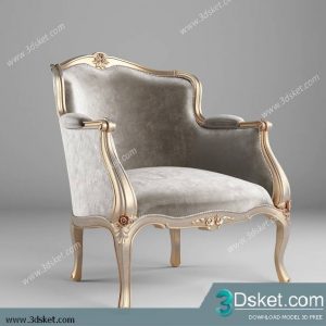 3D Model Arm Chair Free Download 091