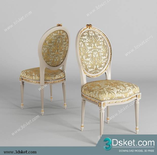 3D Model Arm Chair Free Download 093