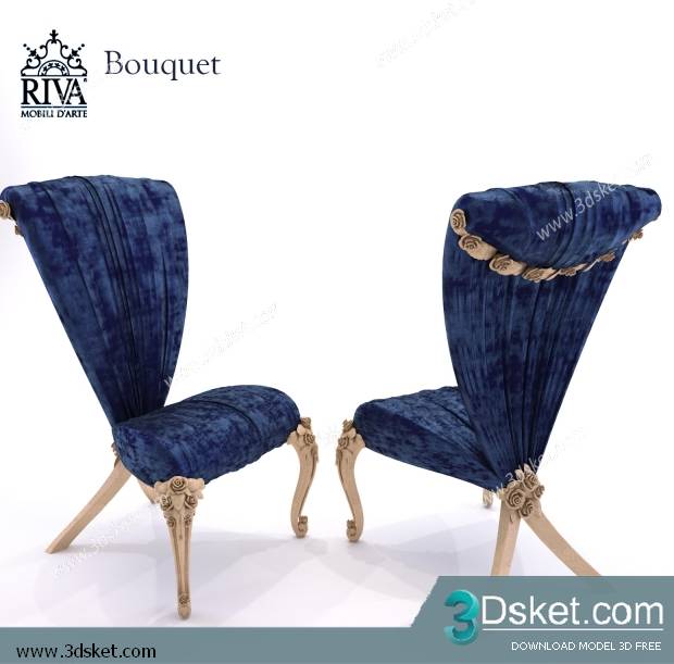 3D Model Arm Chair Free Download 094