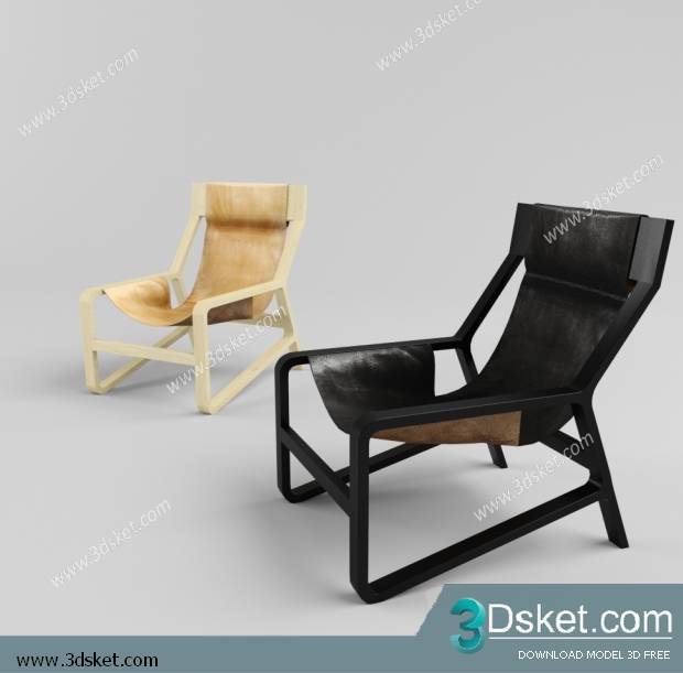 3D Model Arm Chair Free Download 095