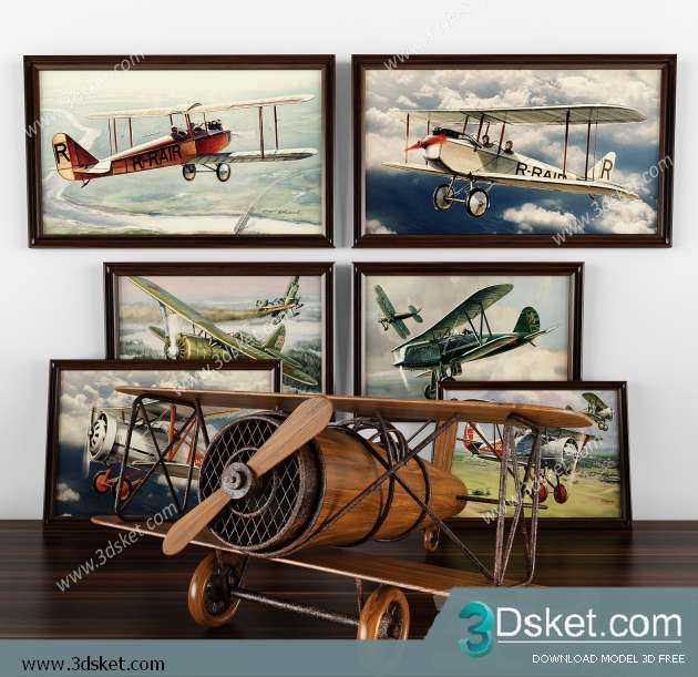 Free Download Decorative set 3D Model 094