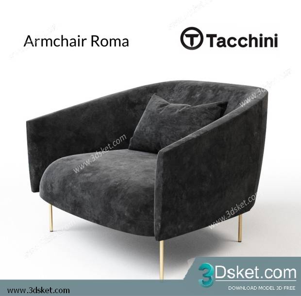 3D Model Arm Chair Free Download 469