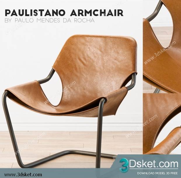 3D Model Arm Chair Free Download 470