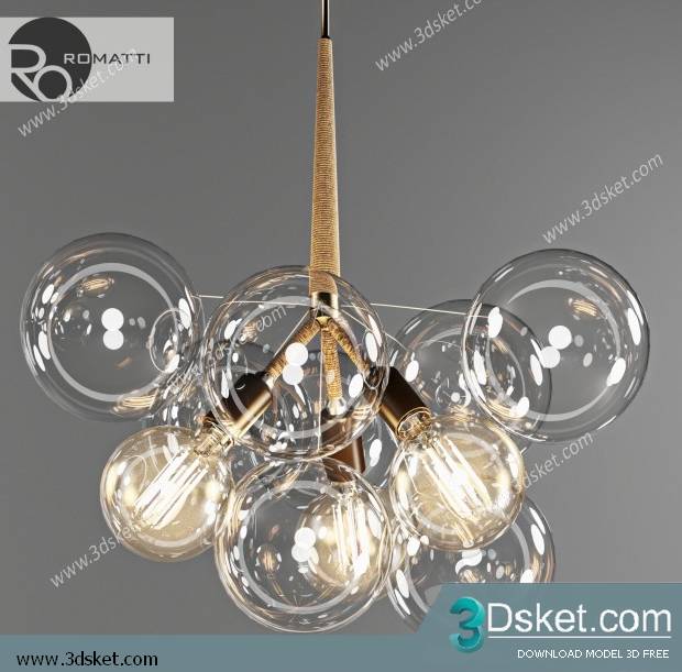 Free Download Ceiling Light 3D Model 0460