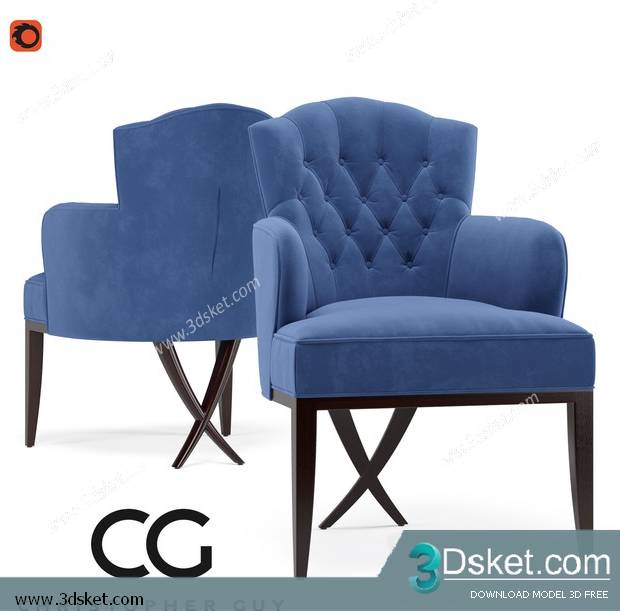 3D Model Arm Chair Free Download 480