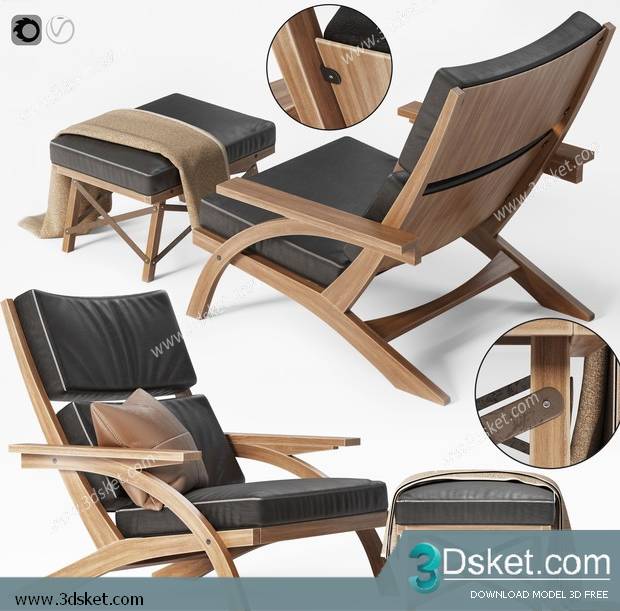 3D Model Arm Chair Free Download 483