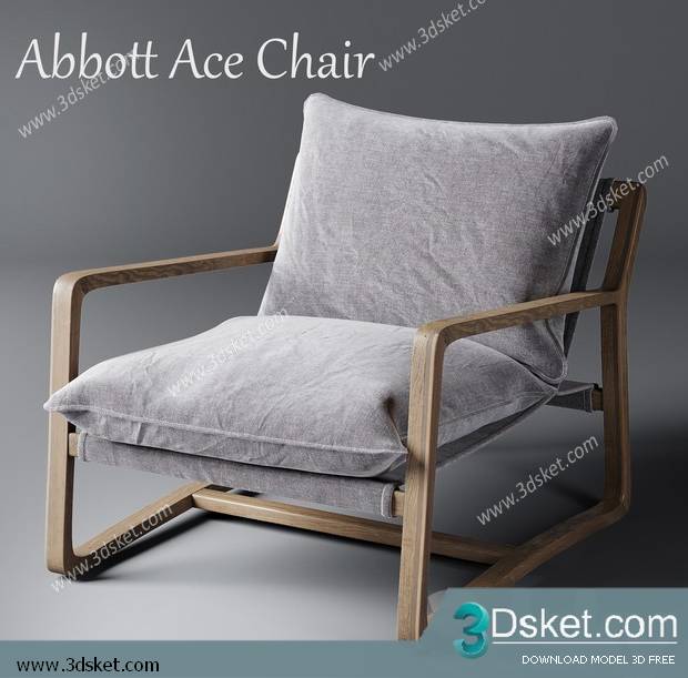 3D Model Arm Chair Free Download 487