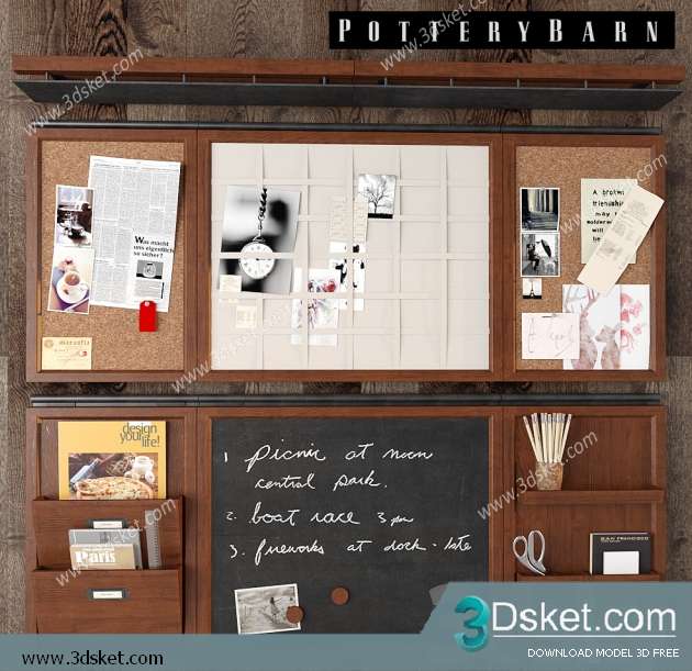 Free Download Decorative set 3D Model 098