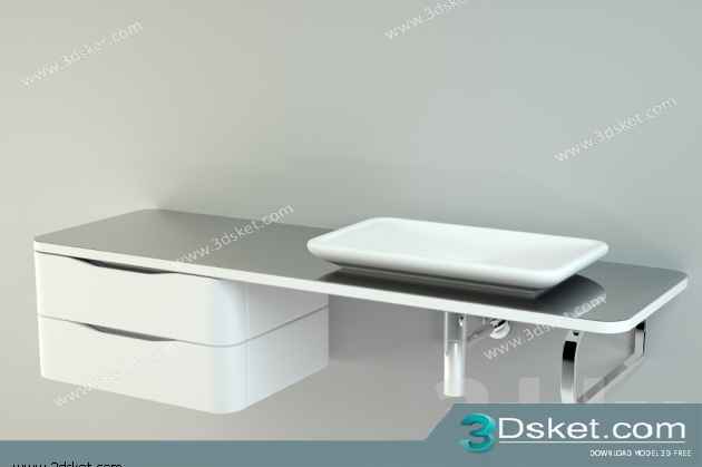 Free Download Wash Basin 3D Model 073