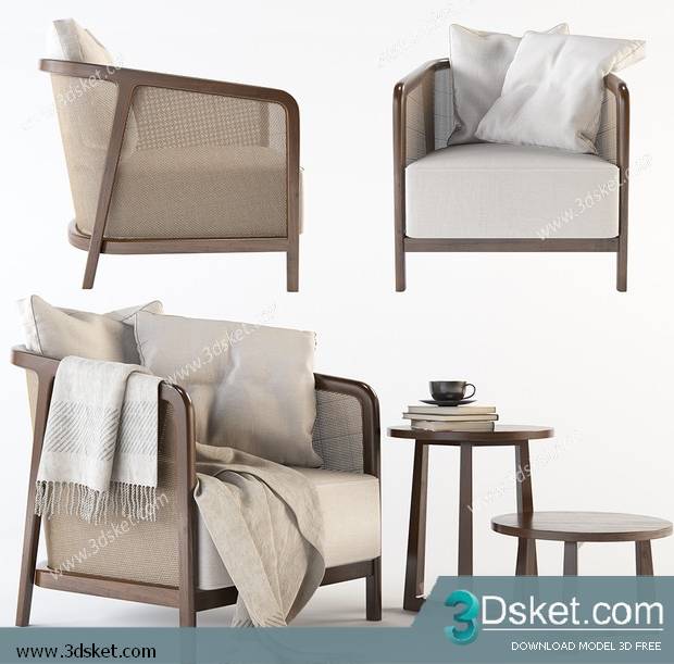 3D Model Arm Chair Free Download 492