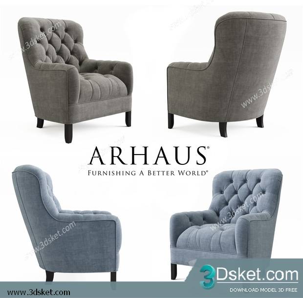 3D Model Arm Chair Free Download 497