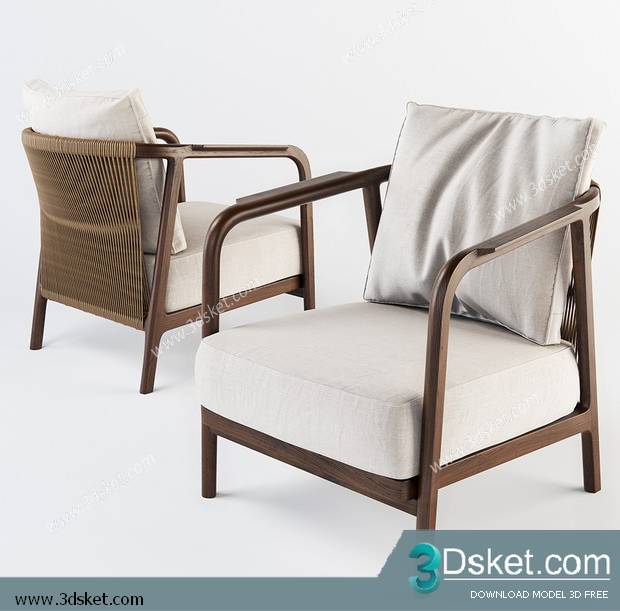 3D Model Arm Chair Free Download 498