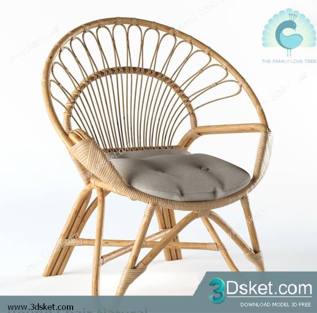 3D Model Arm Chair Free Download 500