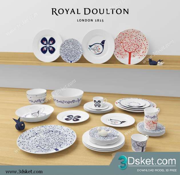 Free Download Decorative set 3D Model 0103