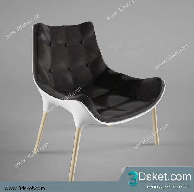 3D Model Arm Chair Free Download 098
