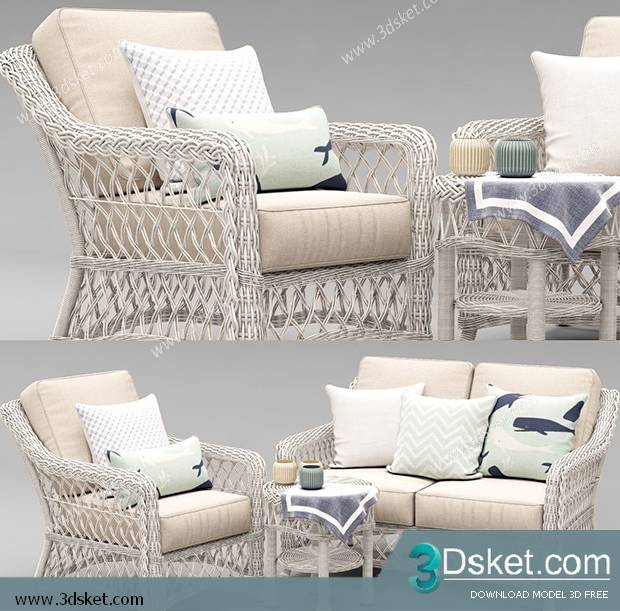 3D Model Arm Chair Free Download 501