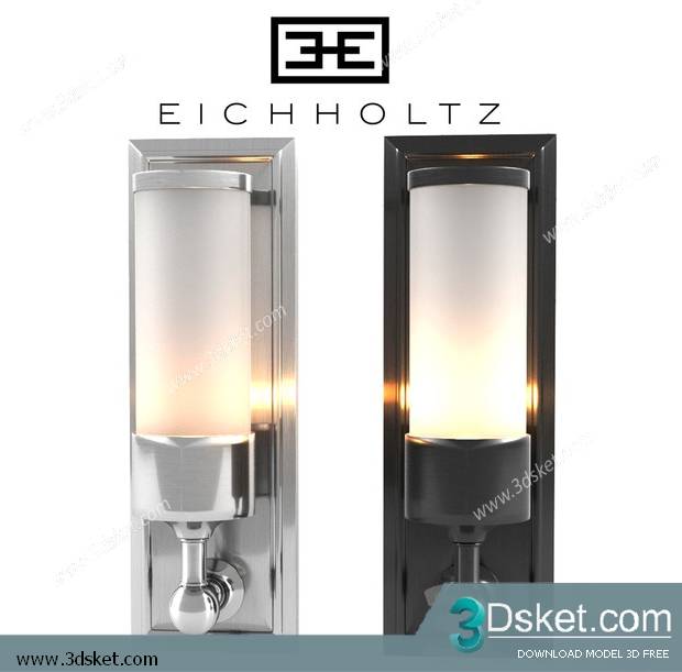 Free Download Wall Light 3D Model Đèn Tường 057