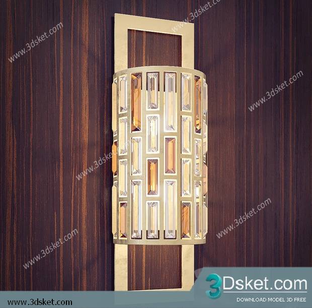 Free Download Wall Light 3D Model Đèn Tường 058