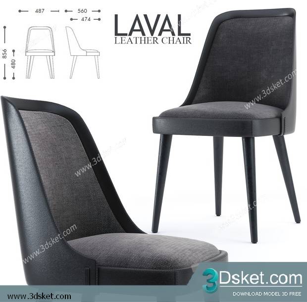 3D Model Arm Chair Free Download 505