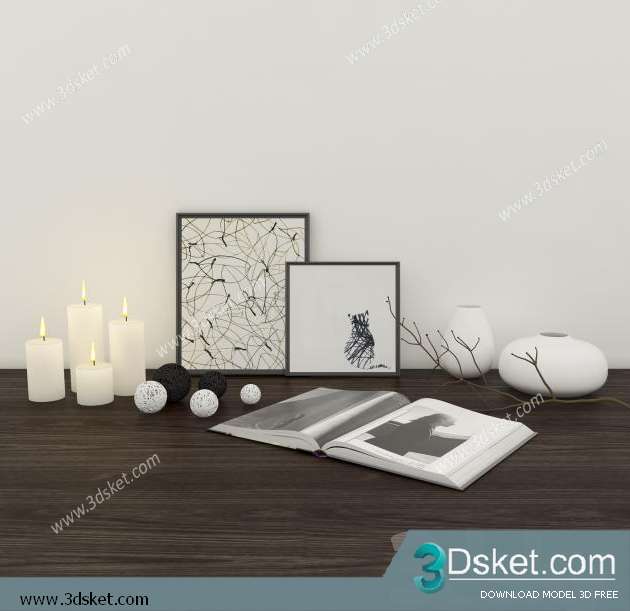 Free Download Decorative set 3D Model 0105