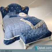 3D Model Bed Free Download Giường 103