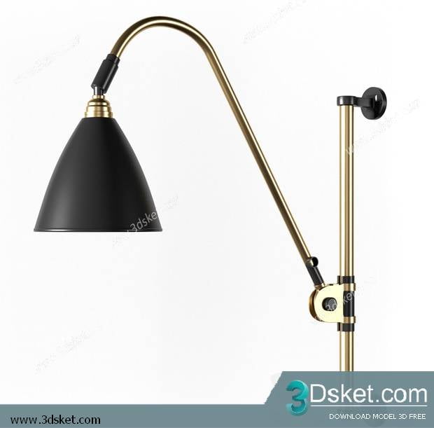Free Download Wall Light 3D Model Đèn Tường 061