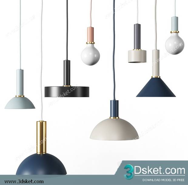 Free Download Ceiling Light 3D Model 0482