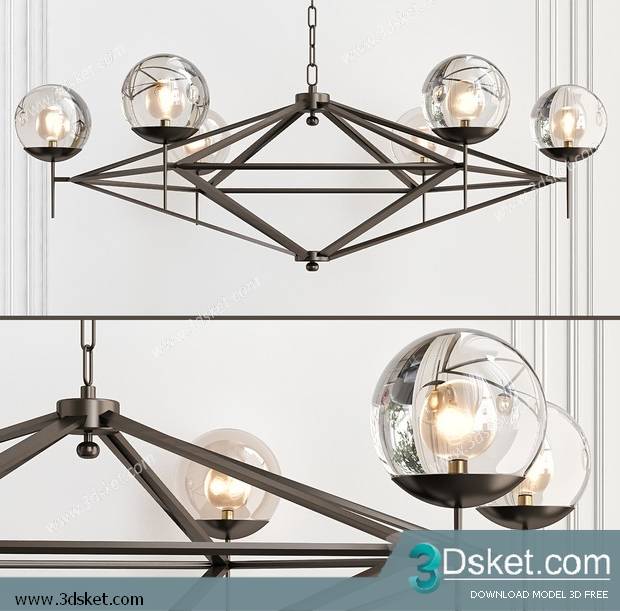 Free Download Ceiling Light 3D Model 0484