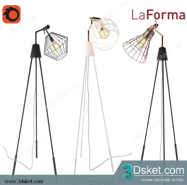 Free Download Floor Lamp 3D Model 073