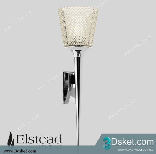 Free Download Wall Light 3D Model Đèn Tường 064