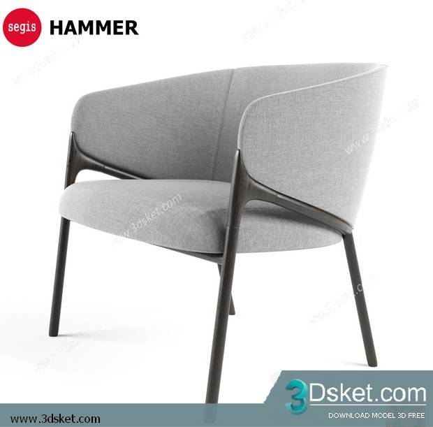 3D Model Arm Chair Free Download 517
