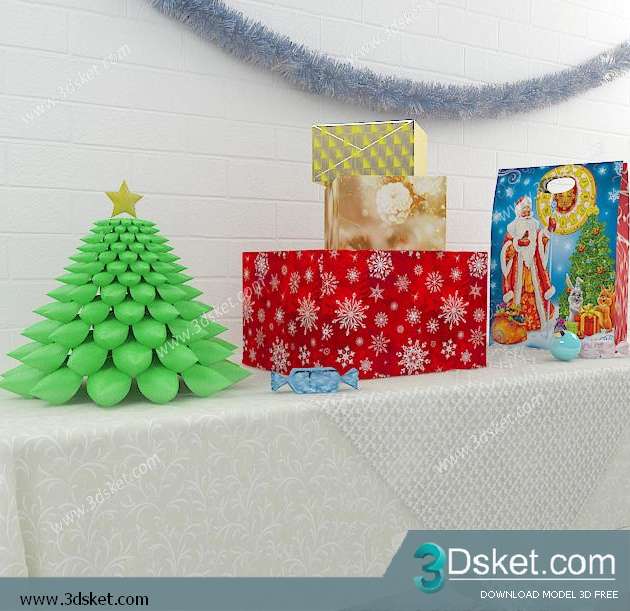 Free Download Decorative set 3D Model 0110