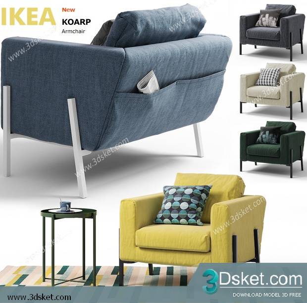 3D Model Arm Chair Free Download 531