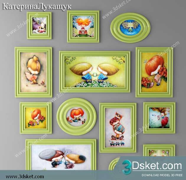 Free Download Decorative set 3D Model 0112