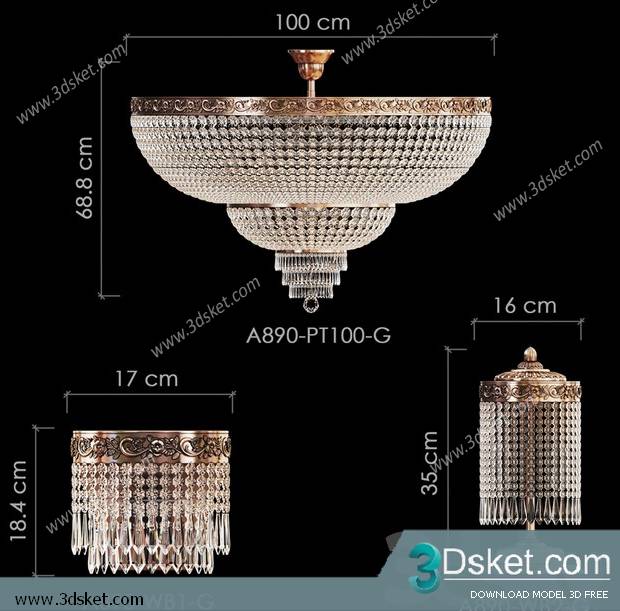 Free Download Ceiling Light 3D Model 0495