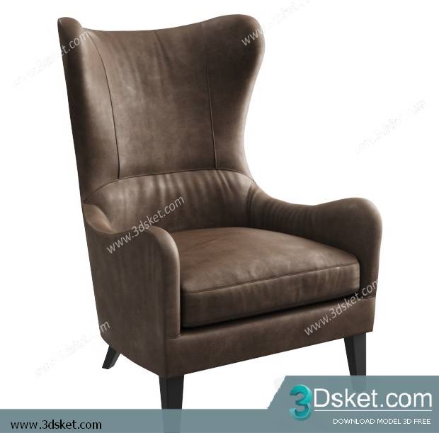3D Model Arm Chair Free Download 553