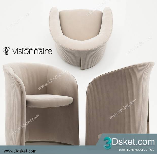 3D Model Arm Chair Free Download 536