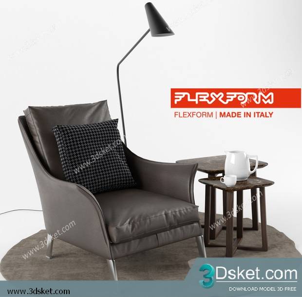 3D Model Arm Chair Free Download 539