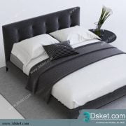 3D Model Bed Free Download Giường 109