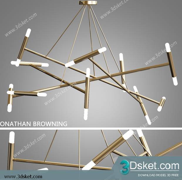 Free Download Ceiling Light 3D Model 0507