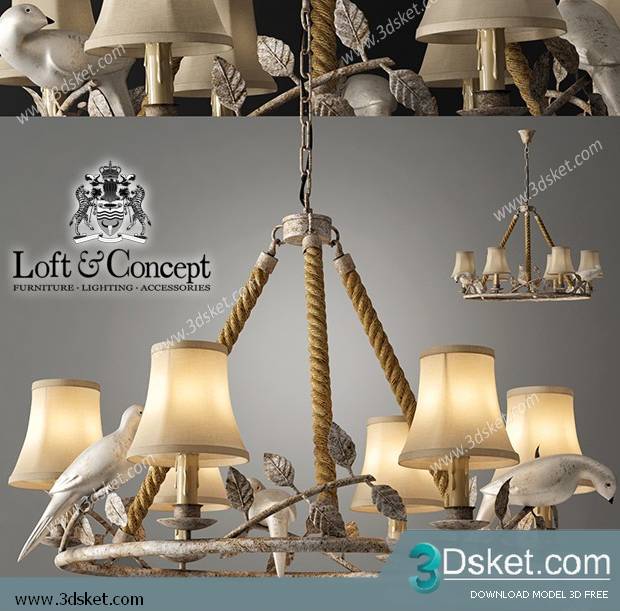 Free Download Ceiling Light 3D Model 0518