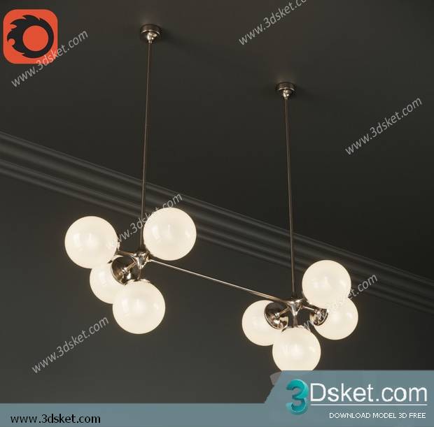 Free Download Ceiling Light 3D Model 0519