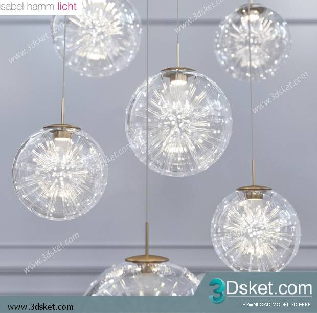 Free Download Ceiling Light 3D Model 0520
