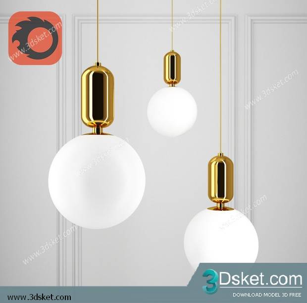 Free Download Ceiling Light 3D Model 0521